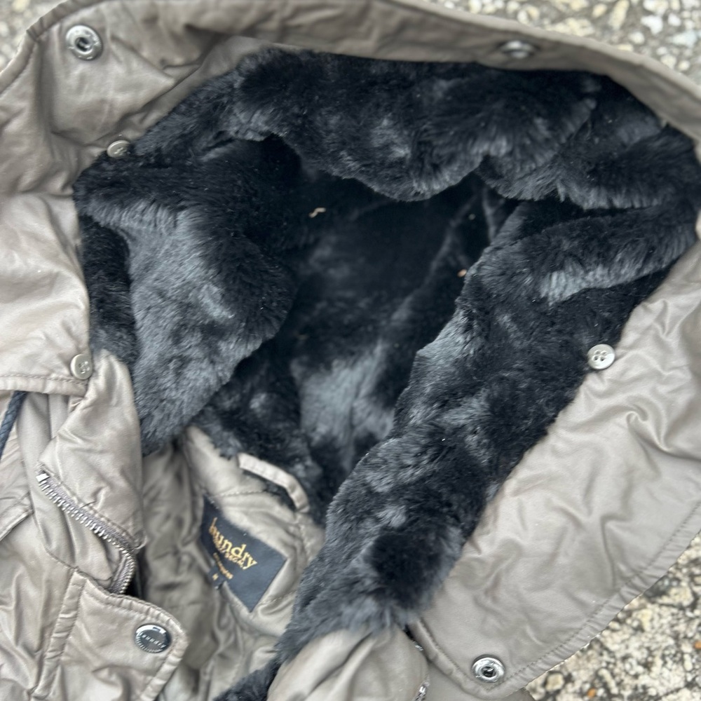 Gray Hooded Parka Jacket - Picture 8 of 8